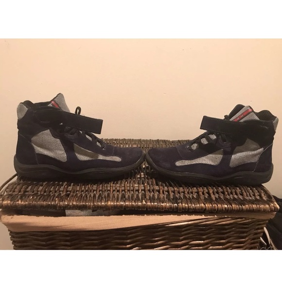 Prada Shoes Americas Cup Hi-Top Sneakers For Men - Picture 4 of 5